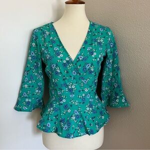 Flowy Wrap V-Neck Top